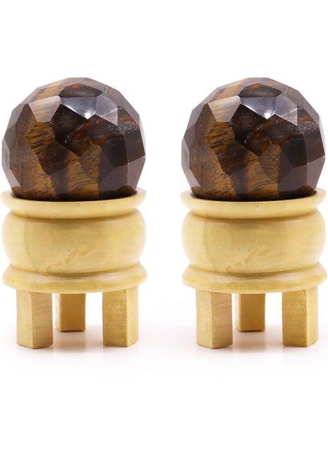 Gemstone Faceted Healing Ball & Stand - Tigereye