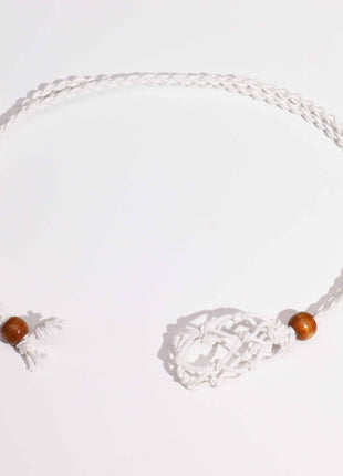 Crystal Gemstone Necklace Cord 45cm/18inch - White