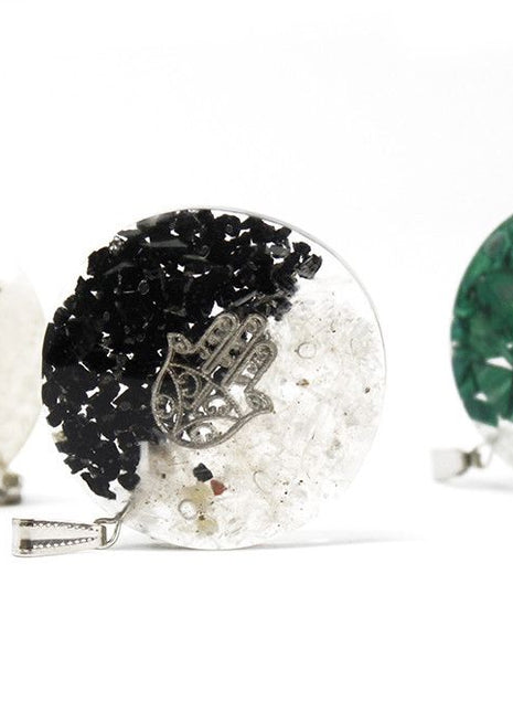 Orgonite Power Pendant - Good & Evil - Hamsa