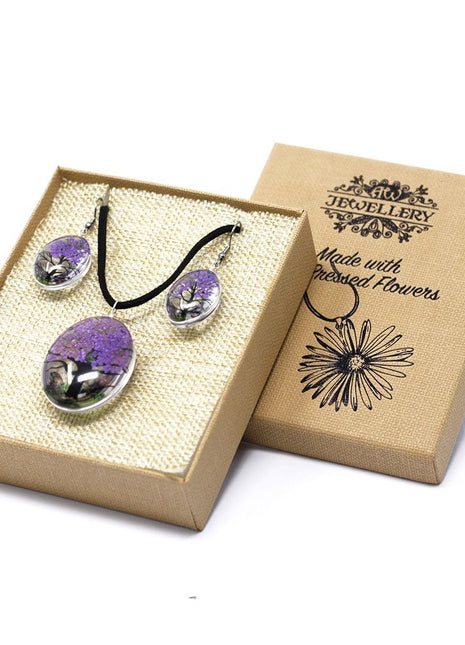 Pressed Flowers - Tree of Life set - Lavender