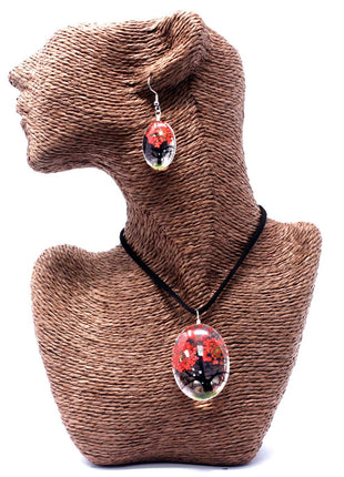 Pressed Flowers - Tree of Life set - Coral