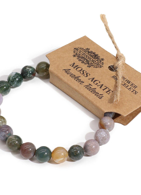 Power Bracelet - Moss Agate