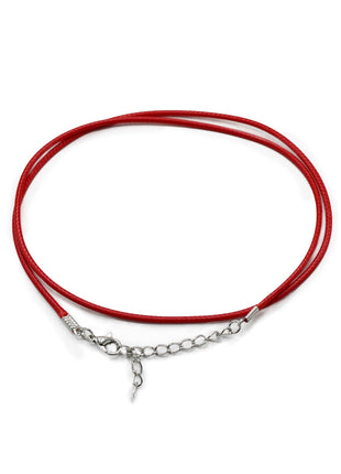 Packs Waxed Pendant Cords -  2mm x 55cm - Assorted - Red 105
