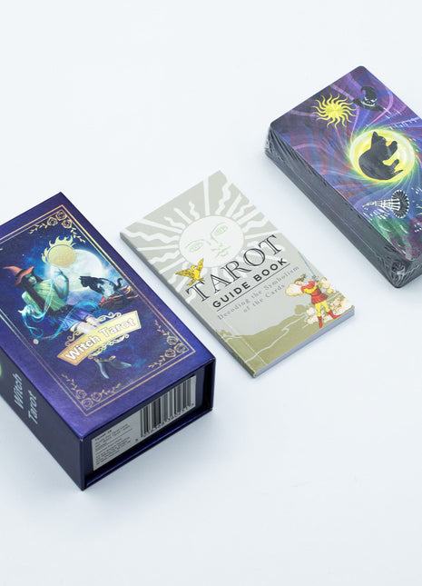Purple Foil Tarot Card Set - Witch Tarot - with booklet