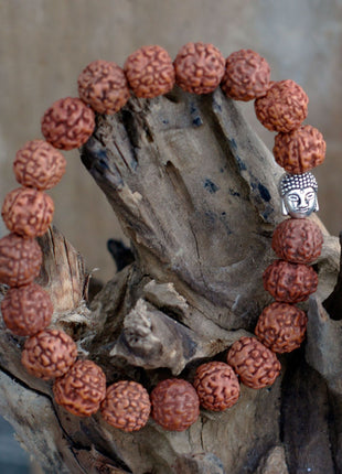 Rudraksha Buddah Bangle Mala - Natural