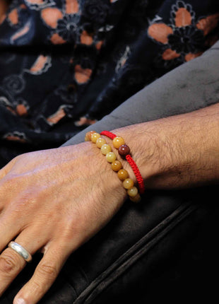 Gemstone Double Power Bracelets- Yellow Aventurine