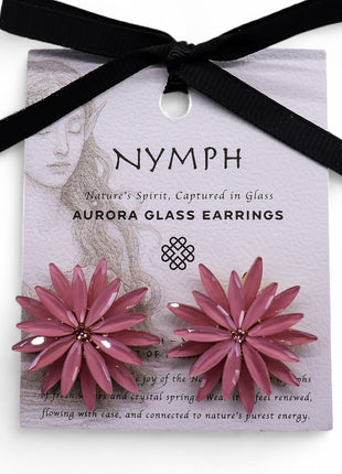 Soft Pink - Vintage Glass - Flowers - Earrings