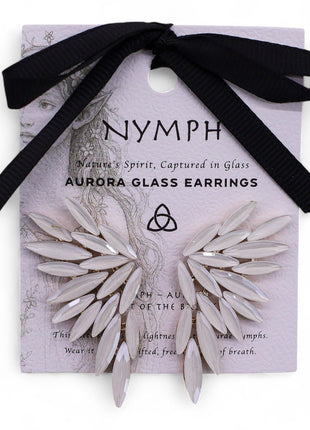 Pearl - Vintage Glass - Angel Wings - Earrings