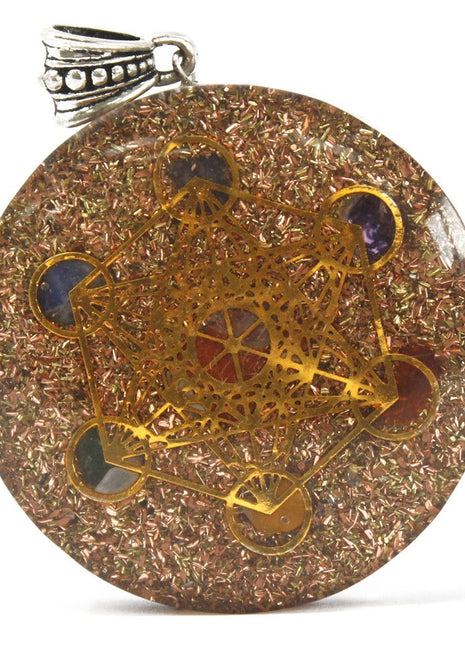 Orgonite Power Pendant - Multi Power Chakra - Lrg
