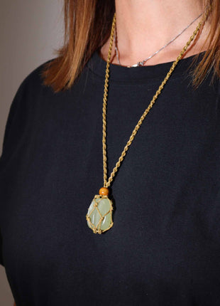 Crystal Gemstone Necklace Cord 45cm/18inch - Sand