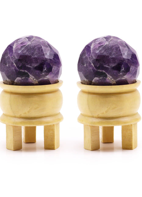 Gemstone Faceted Healing Ball & Stand - Rose Quartz