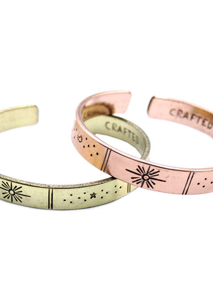 Inspiration Bracelet - Copper Snrise, Galaxy, Stars, Earth