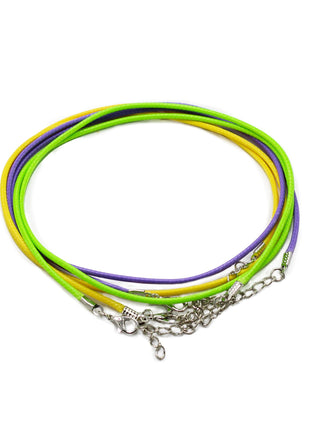 Packs Waxed Pendant Cords -  2mm x 55cm - Assorted - Assorted (10 colours)