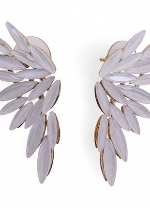Pearl - Vintage Glass - Angel Wings - Earrings