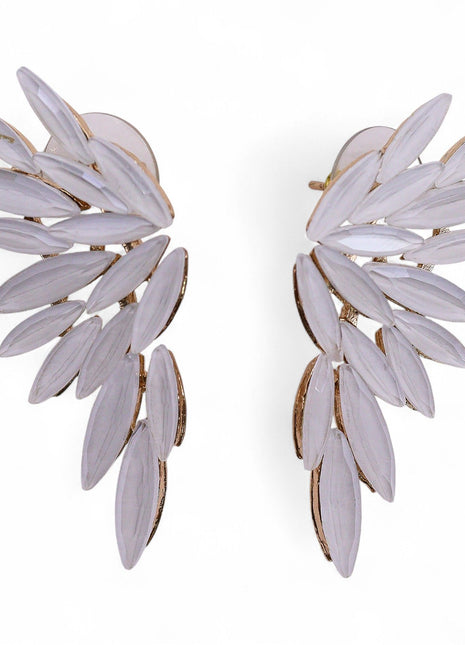 Pearl - Vintage Glass - Angel Wings - Earrings
