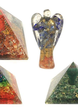 Orgonite Pyramid - Turqoise and Black Tourmaline - 70 mm