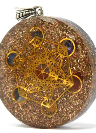 Orgonite Power Pendant - Multi Power Chakra - Lrg