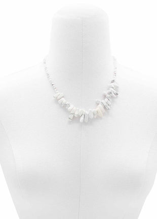 Longstone Gem Necklace - White Jasper