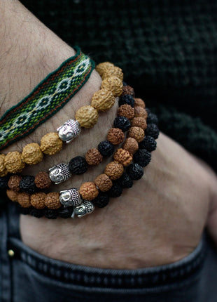 Assorted Rudraksha Buddah Bangles
