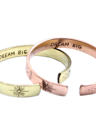 Inspiration Bracelet - Copper Snrise, Galaxy, Stars, Earth