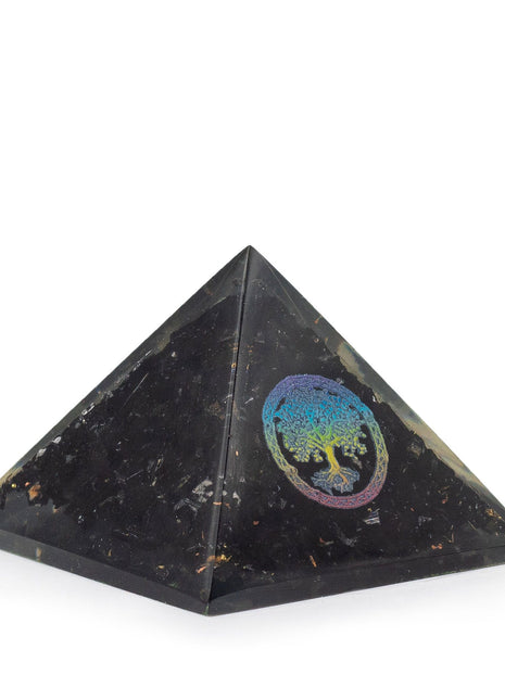 Small Organite Pryamids 5.5x4.5cm - Tree of Life - Black Tormaline Chips