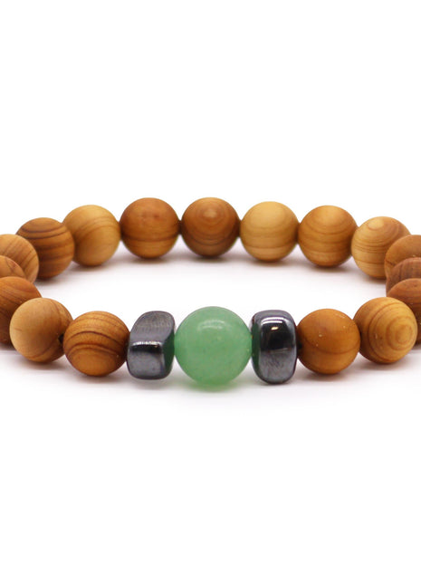Cedarwood Sacral Chakra Bangle with Aventurin