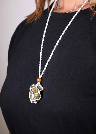 Crystal Gemstone Necklace Cord 45cm/18inch - White