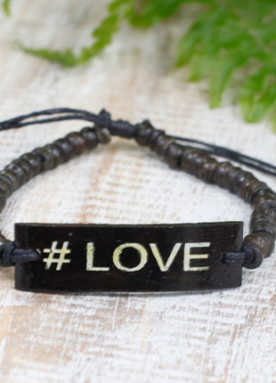 Coco Slogan Bangle - #Love