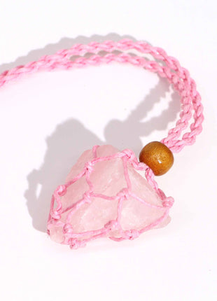 Crystal Gemstone Necklace Cord 45cm/18inch - Pink
