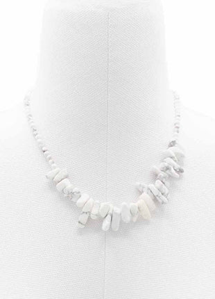 Longstone Gem Necklace - White Jasper