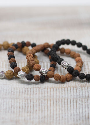 Assorted Rudraksha Buddah Bangles