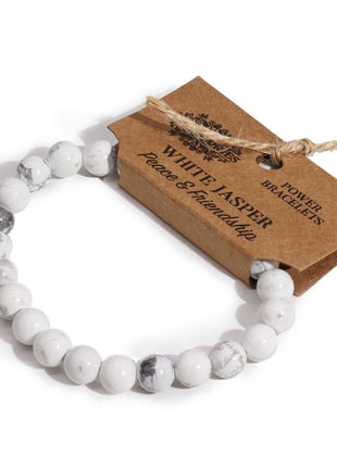 Power Bracelet - White Jasper