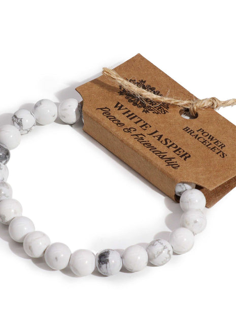 Power Bracelet - White Jasper