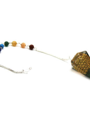 Orgonite Power Chakra Pendulum - Flower of Life