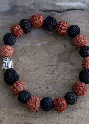 Rudraksha Buddah Bangle Mala - Mix