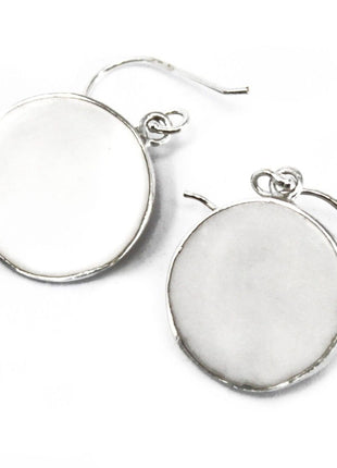 Tree of Life Silver Earrings 15mm - Mother of Pearl