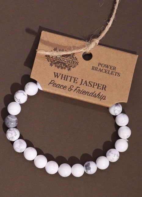 Power Bracelet - White Jasper