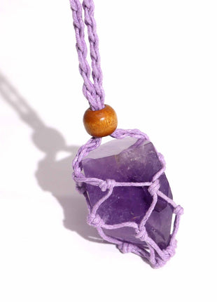 Crystal Gemstone Necklace Cord 45cm/18inch - Purple
