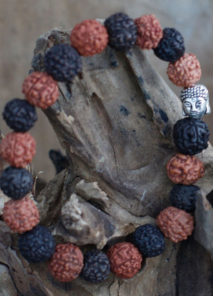 Rudraksha Buddah Bangle Mala - Mix