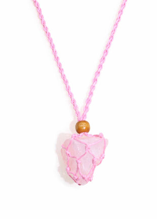 Crystal Gemstone Necklace Cord 45cm/18inch - Pink