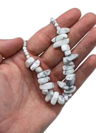Longstone Gem Necklace - White Jasper