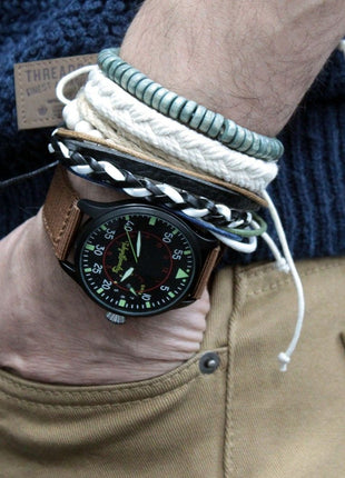 Mens Bracelet Sets - Black & Macho (asst)