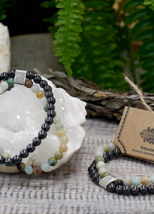 Magnetic Gemstone Bracelet - Amazonite