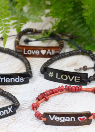 Coco Slogan Bangle - Vegan