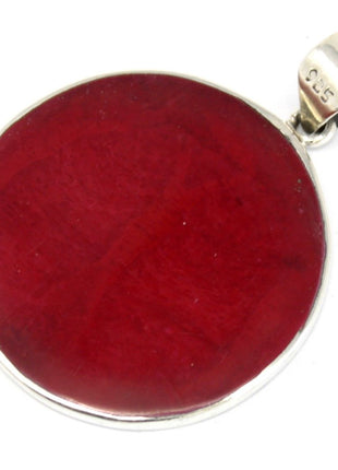 Tree of Life Silver Pendent 30mm - Coral Effect