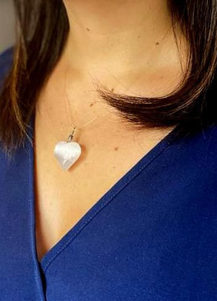Selenite Heart Pendant