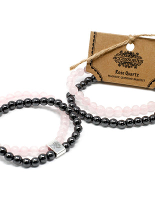 Magnetic Gemstone Bracelet - Rose Quartz