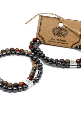 Magnetic Gemstone Bracelet - Picasso Jasper