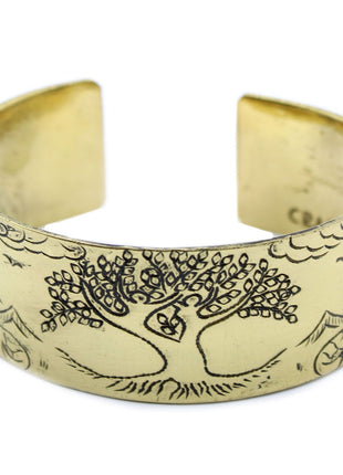Brass Tibetan Mantra Bracelet - Tree of Life