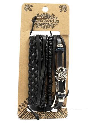 Mens Bracelet Sets - Black & Macho (asst)